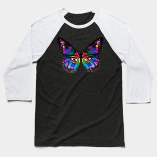 Butterfly Eyes Baseball T-Shirt